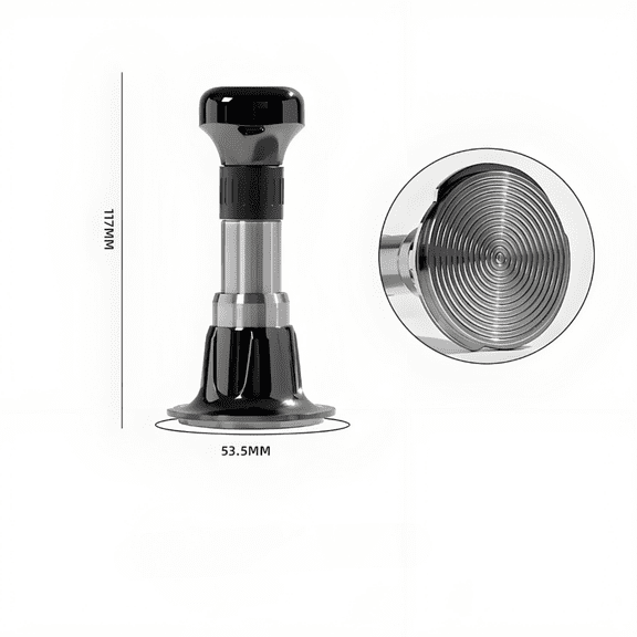 Spring Loaded Espresso Tamper with Preset Pressure, Stainless Steel Coffee Tamper Tool in 51mm 53.5mm 58.5mm for Espresso Preparation