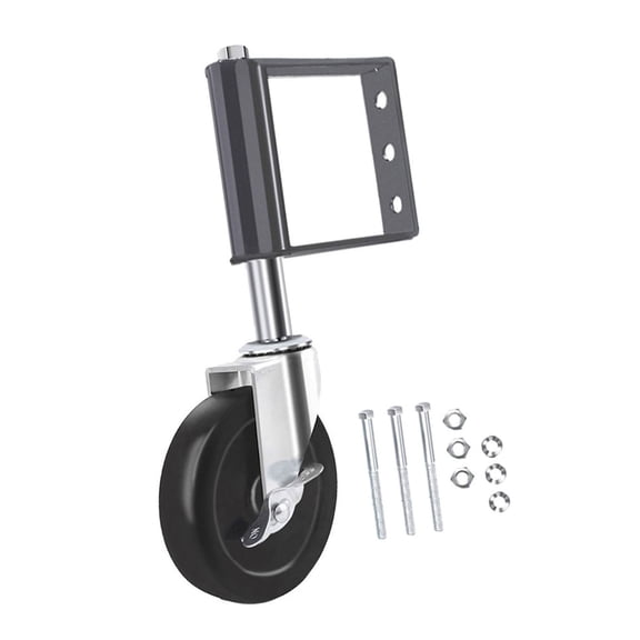 Spring Loaded Gate Wheel for Smooth Movement on Uneven Terrain Portable Accessory for Metal and Rubber Materials