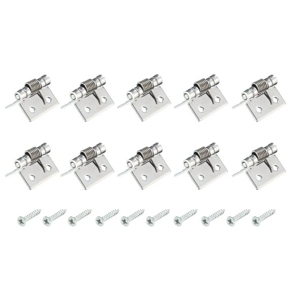 Spring Loaded Hinges, 1" 304 Stainless Steel Self Closing Hinge for Cabinet 10pack