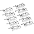 thumbnail image 1 of Spring Loaded Latch Pin, 10 Pack 1.97" - 304 Stainless Steel Spring Latch, Left-Handed with Hole (Silver), 1 of 5