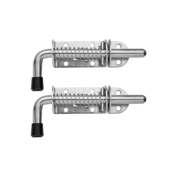 Spring Loaded Latch Pin, 304 Stainless Steel Barrel Bolt Thickened Door Lock, Brushed Finished