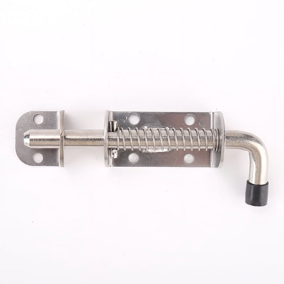 Spring Loaded Latch Pin,Stainless Steel Barrel Bolt Thickened Door Lock, 5 Inch Brushed Finished2 pcs