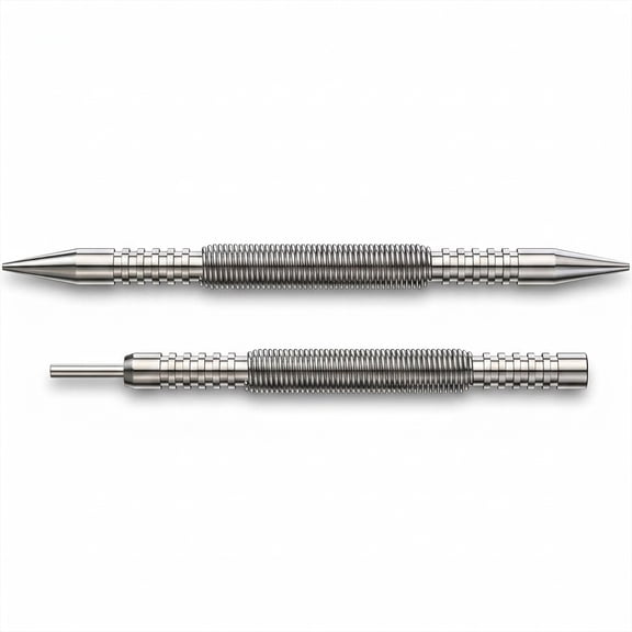 Spring Loaded Nail Set Tools,2-PCS Dual Head Nail Setter and Hinge Pin Punch Set, Hammerless 1/16& 3/32Spring Nail Set, Super Strong Force Door Pin Removal Tool