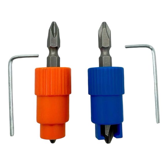 Spring Loaded Screwdriver with Anti-Drop Bit Holder, Ergonomic Screw Retaining Tool for Secure Fastening in DIY Projects(2pcs)