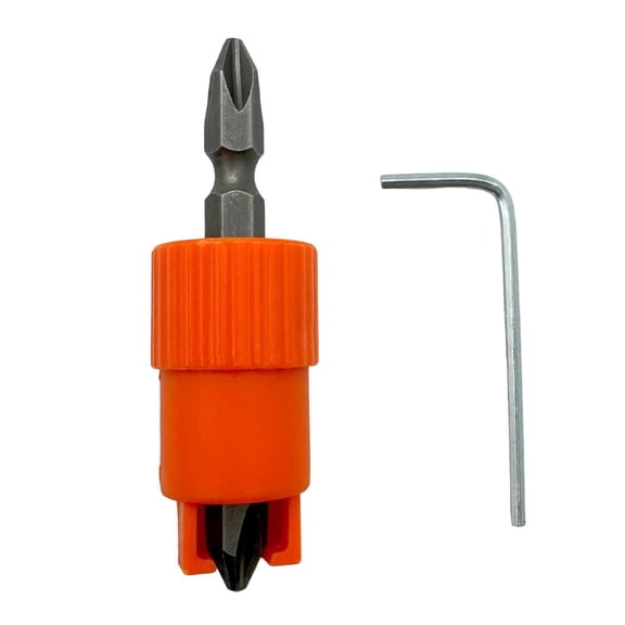 Spring Loaded Screwdriver with Anti-Drop Bit Holder, Ergonomic Screw Retaining Tool for Secure Fastening in DIY Projects(Orange)