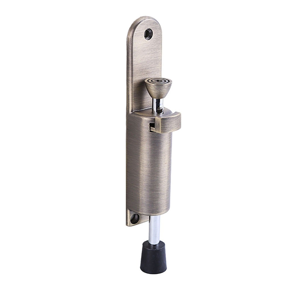 Spring Loaded Telescopic Door Stopper Zinc Alloy Kick Down Door Stop