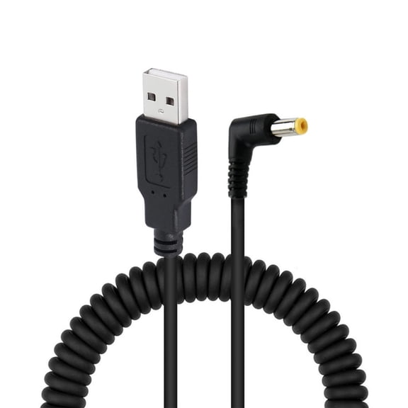 Spring Loaded USB To DC4.7X1.7Mm Power Plugs Cable For Routers Speakers Fan And More