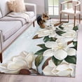 thumbnail image 1 of Spring Magnolia Flower Area Rugs 3'x5', Washable Small Throw Rugs for Living Room Bedroom, White Floral Botanical Light Blue Indoor Outdoor Rug Non-Slip Low Pile Carpet Runner Reversible Floor Mats, 1 of 8