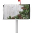 thumbnail image 1 of Spring Mailbox Cover Magnetic Mailbox Wraps, Spring Green Pine Trees White Wood Texture Mailbox Covers Large Size 21x25.5 Inch Mail Wrap Post Letter Box Decoration for Outdoor Gardern Yard, 1 of 6