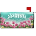 thumbnail image 1 of Spring Mailbox Covers, Daisies Tulips Mailbox Covers Oxford Cloth Post Box Cover with Magnetic Strip for Garden Yard Decor, 1 of 6