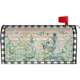 thumbnail image 1 of Spring Mailbox Covers Magnetic Standard Size 21 x 18 Inchs Sage Green Leaf Butterfly Plaid Wooden Print Holiday Decorations Mail Wraps Post Letter Box Cover for Home Garden Outdoor Decor, 1 of 1