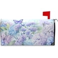 thumbnail image 1 of Spring Mailbox Covers, Purple Hydrangea Butterfly Mailbox Covers Oxford Cloth Post Box Cover with Magnetic Strip for Garden Yard Decor, 1 of 6