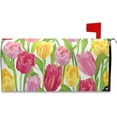 thumbnail image 1 of Spring Mailbox Covers, Spring Flower Tulips Mailbox Covers Oxford Cloth Post Box Cover with Magnetic Strip for Garden Yard Decor, 1 of 6