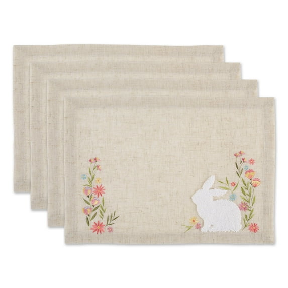 Spring Meadow Embroidered Placemat (Set of 4)