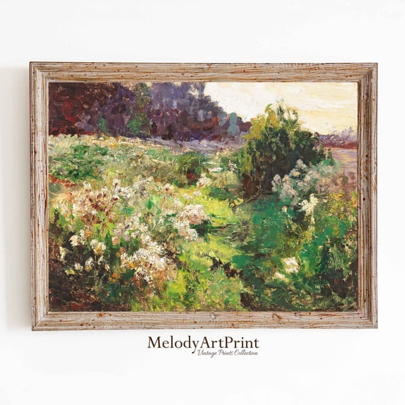 Spring Medoq Spring Meadow Vintage Landscape Wall Art Print, Country Field ...