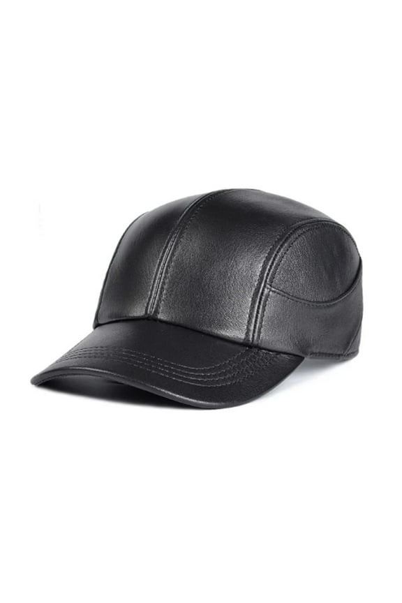 Spring Men Brown/Black Color Real Leather Baseball Caps Sheepskin Men Ladies Youth Duck Tongue Dads Hats Hip Pop Bonnet ,Beautiful Craftsmanship