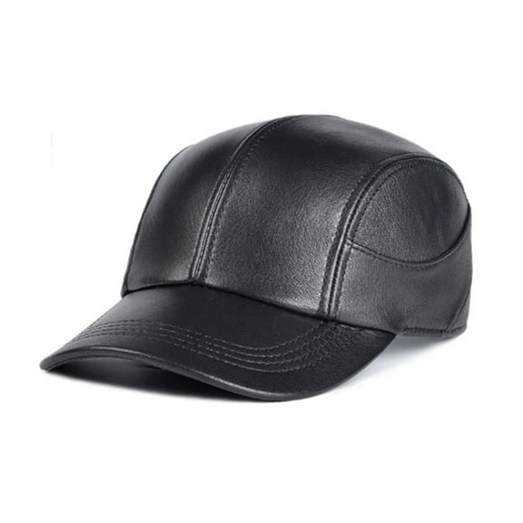Spring Men Brown/Black Color Real Leather Baseball Caps Sheepskin Men Ladies Youth Duck Tongue Dads Hats Hip Pop Bonnet
