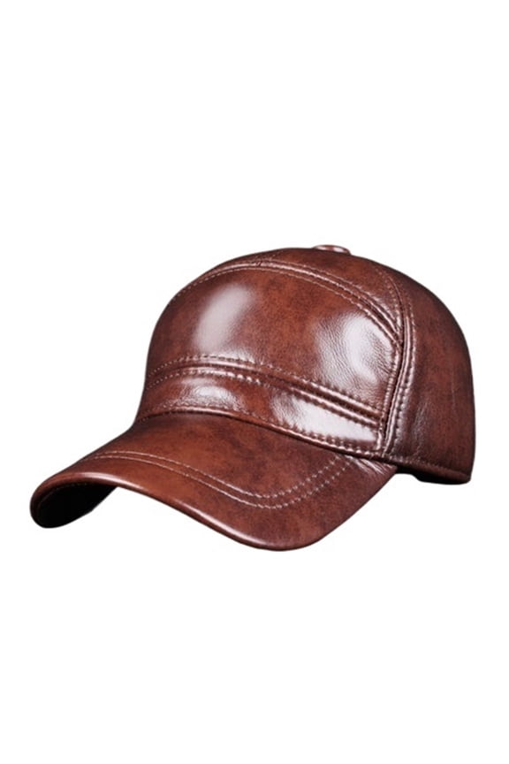 Spring Men Genuine Leather Baseball Caps Cowhide Men Youth Duck Tongue Dad Hats Bomber Flying Cap