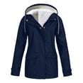thumbnail image 1 of Spring Military Full-Zip Removable Hooded Cotton Mid-Long Parka Jacket Coat for Women, 1 of 5