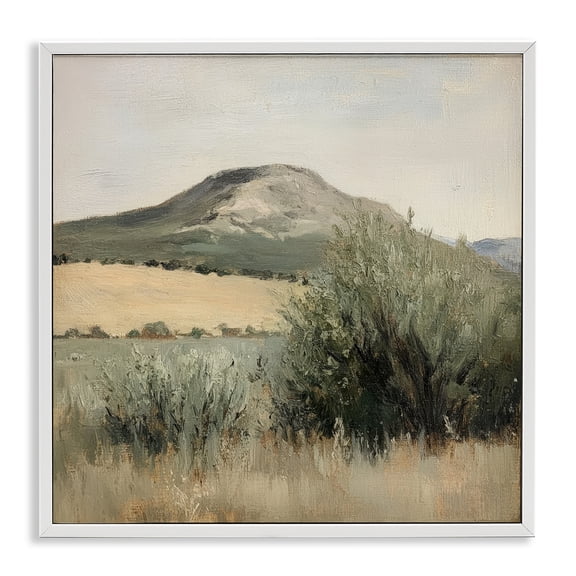 Stupell Industries Spring Mountain Meadow Landscape White Framed Giclee Art, design by Petal Prints Design