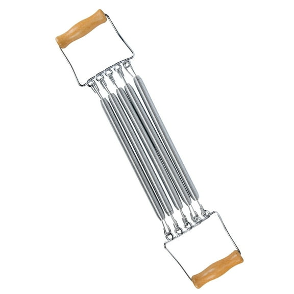 Spring Muscle Trainer, Wooden Handle Removable Spring Chest Expander Developer Household Exercise Muscle Fitness Equipment for Body Fitness
