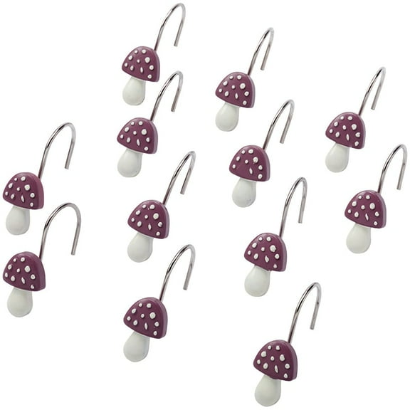 Spring Mushroom Bath Collection - Set of 12 Shower Hooks