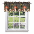 thumbnail image 1 of Spring Mushroom Valance Curtain for Windows Daisy Butterfly Leaf Walnut Wood Rod Pocket Curtain Valances Short Window Treatments Panels for Kitchen Bathroom Laundry Room Basement 54 x 18 Inch, 1 of 9