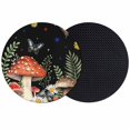thumbnail image 1 of Spring Mushrooms Coasters Set of 2, Absorbent Coasters for Drinks, Farmhouse Pastoral Botanical Stars Rustic Coaster for Desk Coffee Table Protection, Home Decor House Warming Gifts 4", 1 of 8