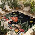 thumbnail image 1 of Spring Mushrooms Outdoor Rug for Patio/Deck/Porch, Non-Slip Large Area Rug 5 x 8 Ft, Farmhouse Pastoral Botanical Stars Rustic Indoor Outdoor Rugs Washable Area Rugs, Camping Rug Carpet Runner, 1 of 8