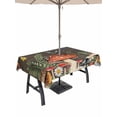 thumbnail image 1 of Spring Mushrooms Outdoor Tablecloth - 52x70 Inch Rectangle Dining Table Cover, Farmhouse Pastoral Botanical Brown Wood Waterproof Outdoor Table Cloth with Umbrella Hole & Zipper for Picnic/Patio, 1 of 7