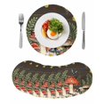 thumbnail image 1 of Spring Mushrooms Round 15 Inch Placemats Set of 8, Farmhouse Pastoral Botanical Brown Wood HeatResistant Non Slip Place Mats for Dining Table, Wipeable Braided Kitchen Table Mats for Housewarming, 1 of 9