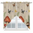 thumbnail image 1 of Spring Mushrooms Swag Valances for Windows, Kitchen Window Curtains Over Sink, Farmhouse Pastoral Botanical Rustic Window Treatment Curtains for Living Room/Bedroom Curtains 2 Panel Sets 36"x45", 1 of 8