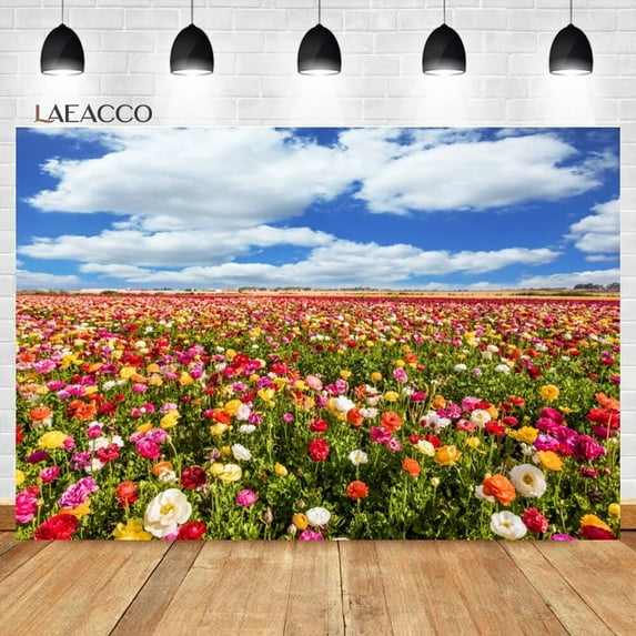 Spring Natural Scenery Backdrop Mountains Trees Green Grass Jungle ...