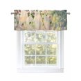 thumbnail image 1 of Spring Nature Valances for Windows, Rod Pocket Kitchen Valance Curtains - Soft & Washable Small Window Treatment for Living Room,&nbsp;Bathroom, Hanging Flower Dew Drop , 42x12 Inch, 1 Panel, 1 of 9