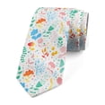 thumbnail image 1 of Spring Necktie, Pastel Dots and Flora Scene, Dress Tie, 3.7", Multicolor, by Ambesonne, 1 of 3
