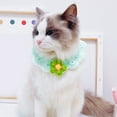 Spring New Collar Puffs Flower Cat Coil Dog Bib Towel Cat And Dog
