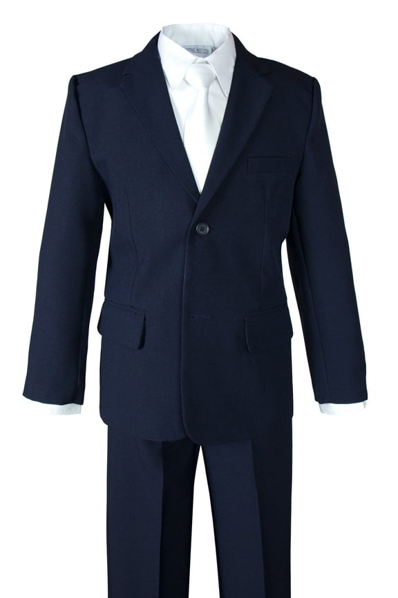 Big Boys 2 Pcs Suit Set Jacket, Flat Front Pants Males