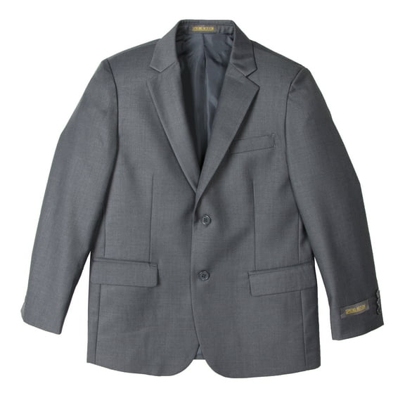 Spring Notion Big Boys' Two Button Blazer, Charcoal