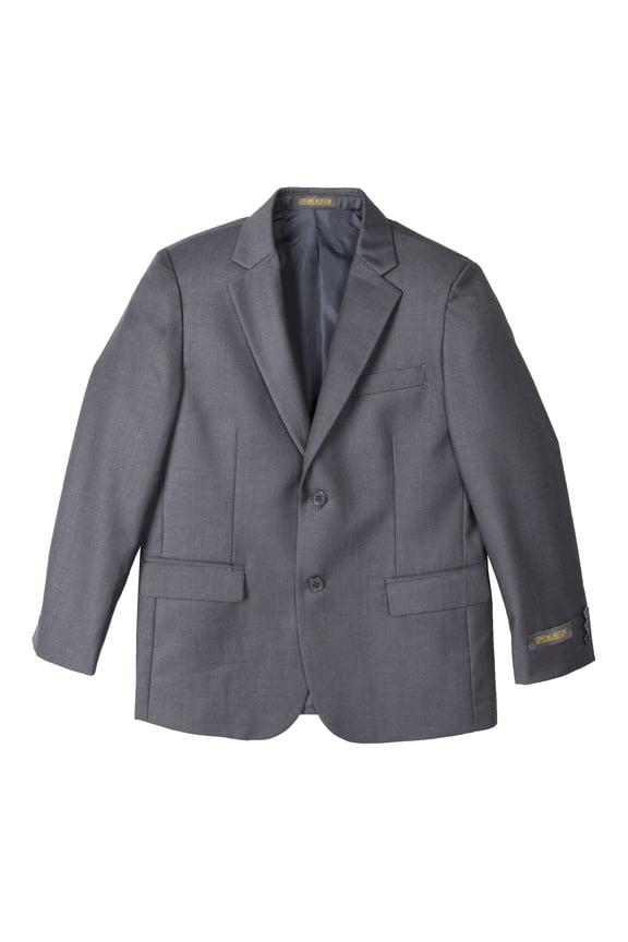Big Boys' Two Button Blazer, Charcoal