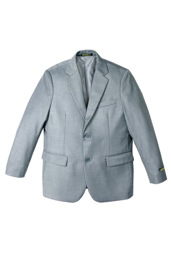 Big Boys' Two Button Blazer Light Grey 3T