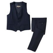 Spring Notion Big Boys' Two Button Suit, Navy