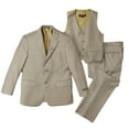thumbnail image 1 of Spring Notion Big Boys' Two-Button Suit Set 10 3-Piece Tan-B, 1 of 7