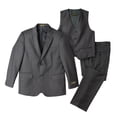 thumbnail image 1 of Spring Notion Big Boys' Two-Button Suit Set 7 3-Piece Charcoal-B, 1 of 7