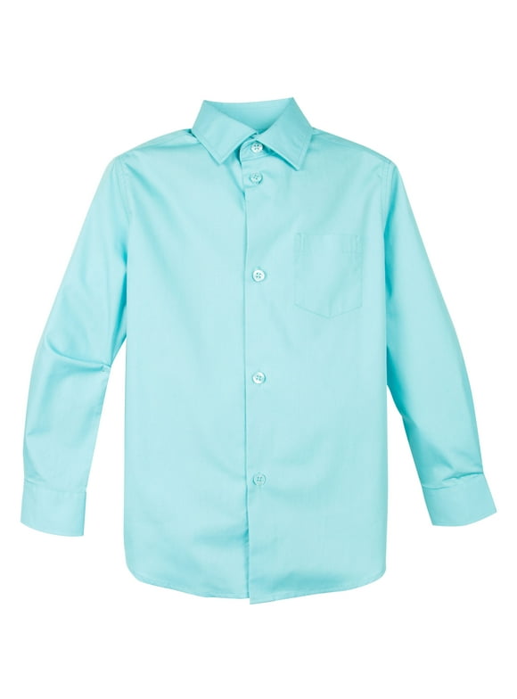 Spring Notion Boy's Cotton Blend Long Sleeve Dress Shirt