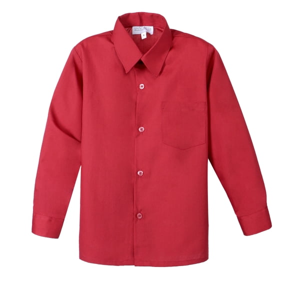 Spring Notion Boy's Cotton Blend Long Sleeve Dress Shirt