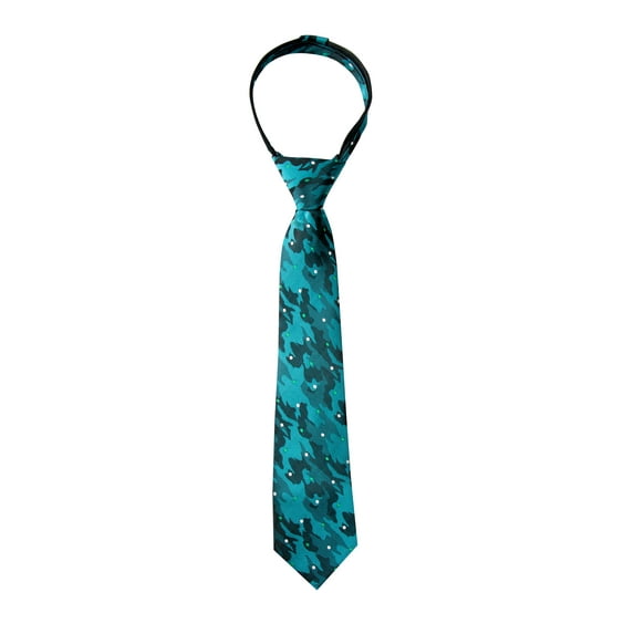 Spring Notion Boy's Dotted Camoflouge Woven Zipper Tie