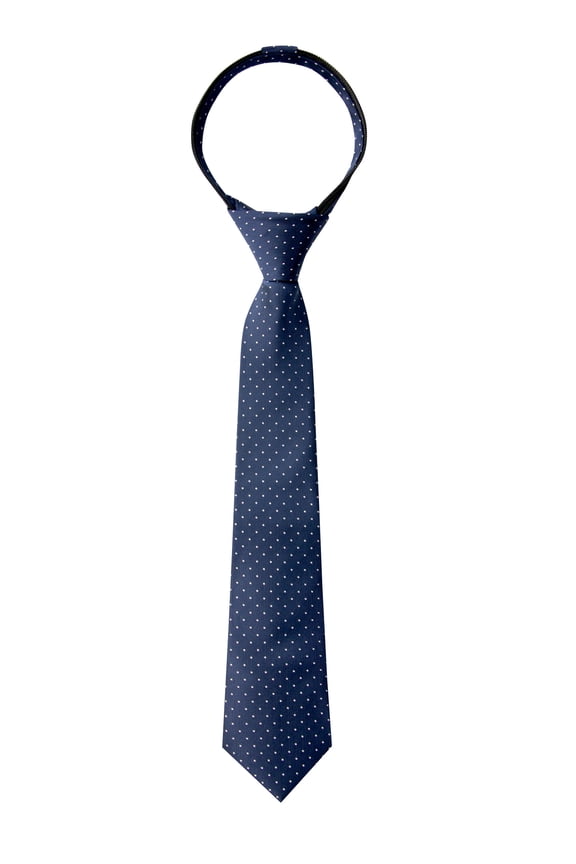 Boy's Dotted Woven Zipper Tie
