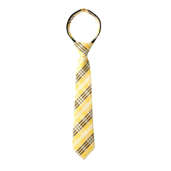 Spring Notion Boy's Plaid Woven Zipper Tie