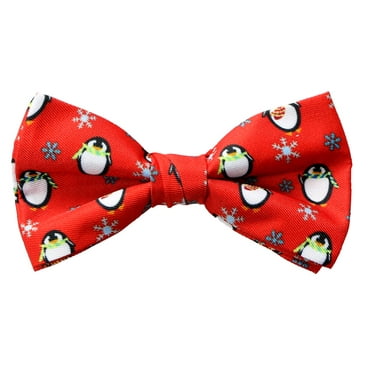 Spring Notion Boy's Printed Microfiber Christmas Theme Bow Tie