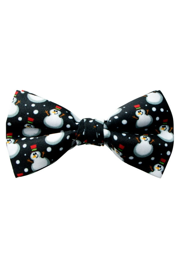 Boy's Printed Microfiber Christmas Theme Bow Tie